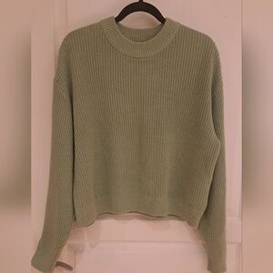 H&M Sage Green Crew Neck Sweater